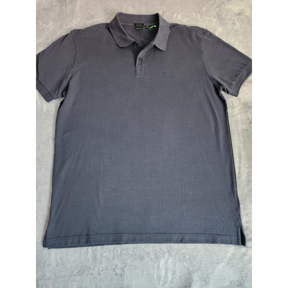 New Hugo Boss Men's Piro Regular Fit Stretch Polo Shirt Navy Blue XXL 2XL NWOT